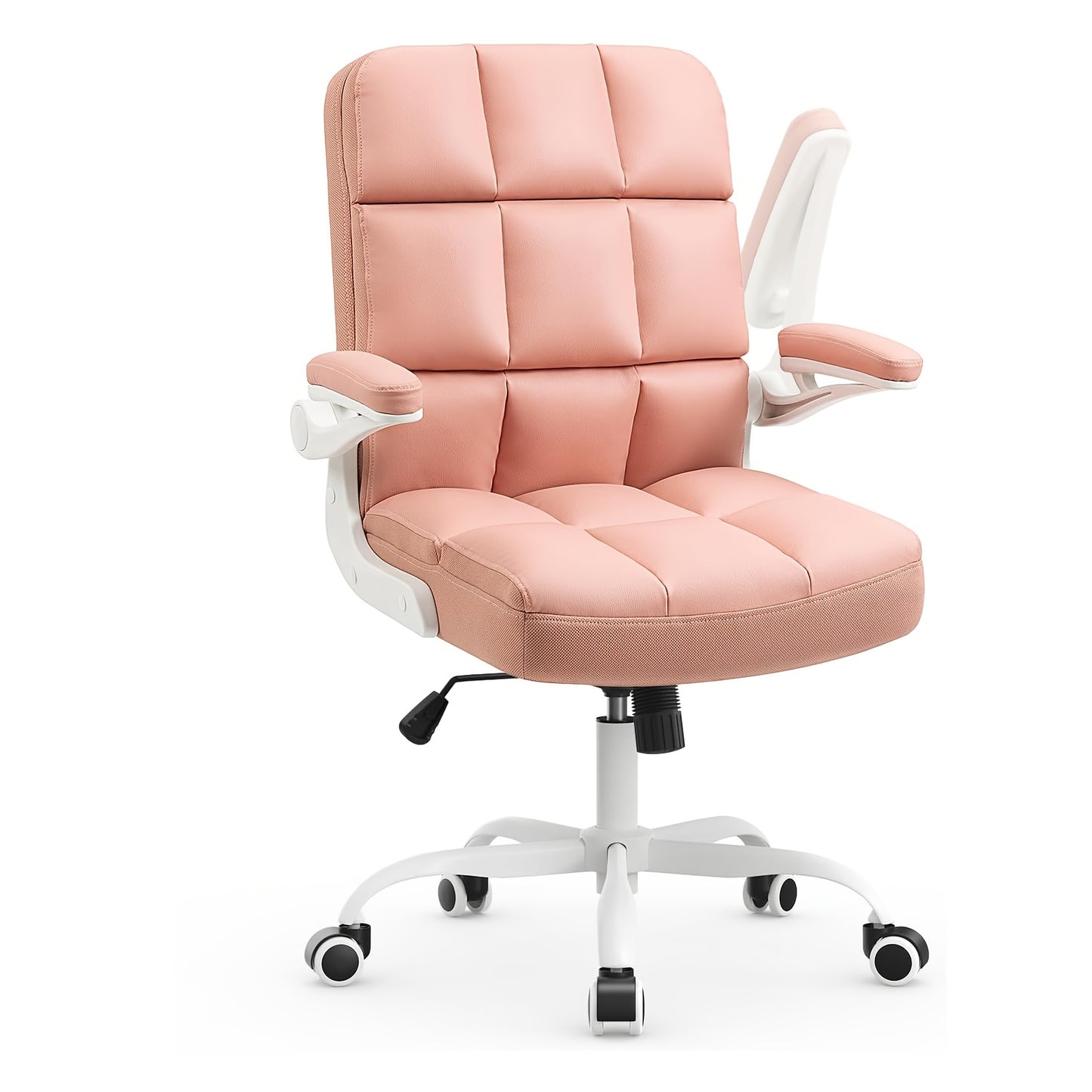 Office Chair Desk Chairs With Flip-up Arms And Wheels, Teddy Velvet Executive Home Office Chairs With Adjustable Height For Adults And Teens