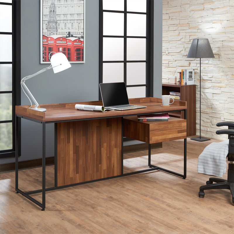 Sara Walnut and Sandy Black Finish Writing Desk